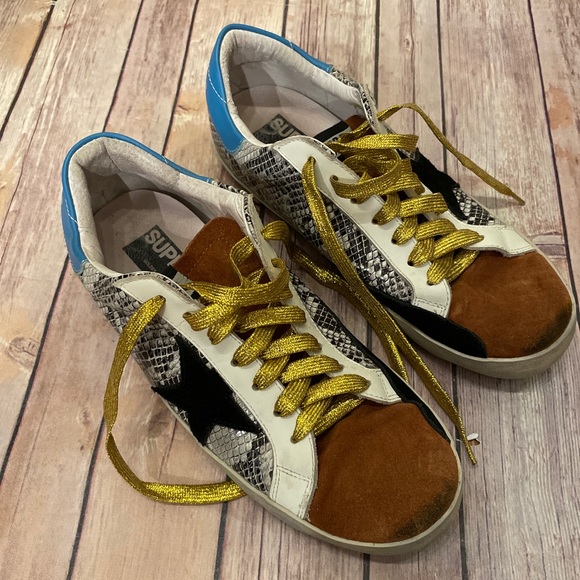 Golden Goose Shoes - Golden Goose Superstar Low Top Rock Snakeskin